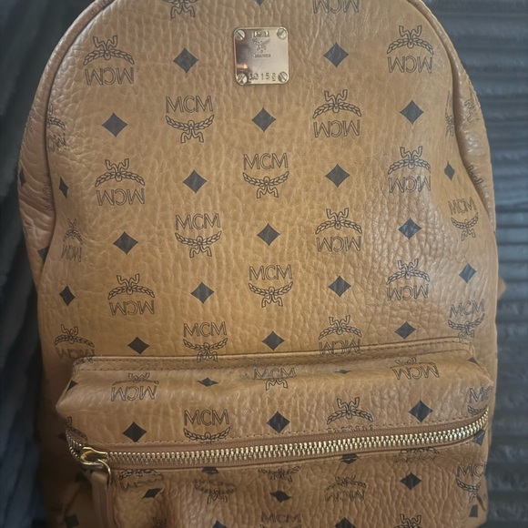 MCM Other - MCM Cognac Logo Backpack